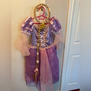 Rapunzel costume for girls, with head dress !